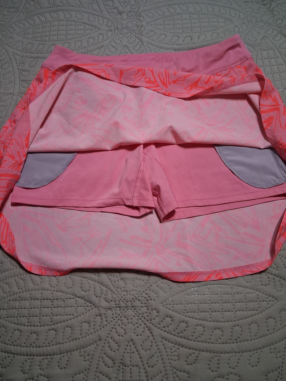 Under Armour Pink and Coral A-Line Athletic Skort - Picture 5 of 8
